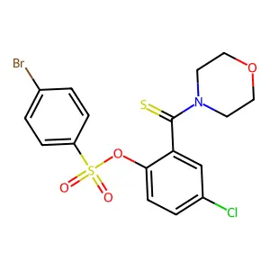 4-Chloro-2-(morpholin-4-ylcarbothioyl)phenyl 4-bromobenzenesulfonate structure