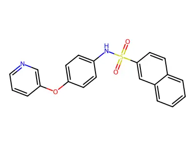 N-(4-pyridin-3-yloxyphenyl)naphthalene-2-sulfonamide structure