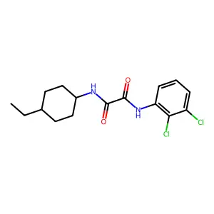 N'-(2,3-dichlorophenyl)-N-(4-ethylcyclohexyl)oxamide structure