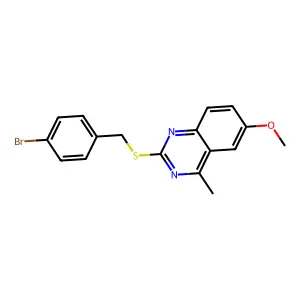 2-[(4-Bromobenzyl)sulfanyl]-6-methoxy-4-methylquinazoline structure