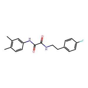 N'-(3,4-dimethylphenyl)-N-[2-(4-fluorophenyl)ethyl]oxamide structure