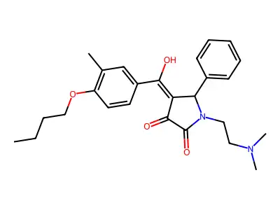 4-(4-butoxy-3-methylbenzoyl)-1-[2-(dimethylamino)ethyl]-3-hydroxy-5-phenyl-2,5-dihydro-1H-pyrrol-2-one structure
