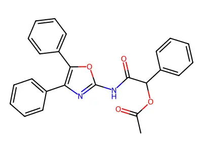 2-[(4,5-Diphenyl-1,3-oxazol-2-yl)amino]-2-oxo-1-phenylethyl acetate structure