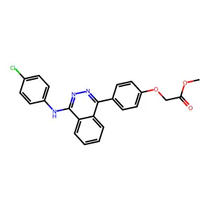 Methyl 2-[4-[4-(4-chloroanilino)phthalazin-1-yl]phenoxy]acetate structure