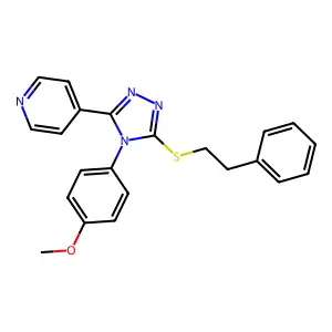 4-{4-(4-methoxyphenyl)-5-[(2-phenylethyl)sulfanyl]-4H-1,2,4-triazol-3-yl}pyridine structure