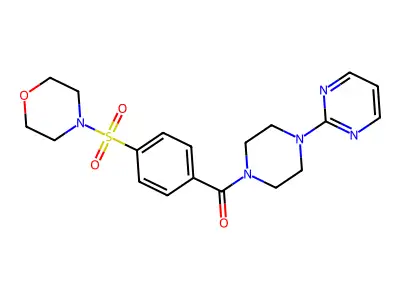 4-(Morpholin-4-ylsulfonyl)phenyl 4-pyrimidin-2-ylpiperazinyl ketone structure