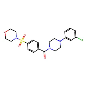 (4-(3-Chlorophenyl)piperazin-1-yl)(4-(morpholinosulfonyl)phenyl)methanone structure