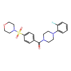 4-[(4-{[4-(2-Fluorophenyl)-1-piperazinyl]carbonyl}phenyl)sulfonyl]morpholine structure