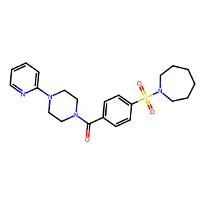 1-[(4-{[4-(2-Pyridinyl)-1-piperazinyl]carbonyl}phenyl)sulfonyl]azepane structure