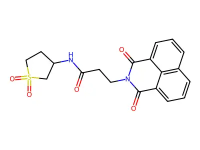 N-(1,1-dioxidotetrahydrothiophen-3-yl)-3-(1,3-dioxo-1H-benzo[de]isoquinolin-2(3H)-yl)propanamide structure