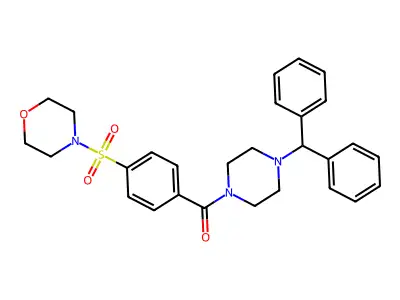 (4-Benzhydrylpiperazin-1-yl)-(4-morpholin-4-ylsulfonylphenyl)methanone structure
