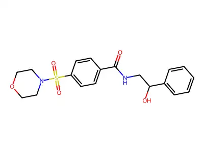 N-(2-hydroxy-2-phenylethyl)-4-(morpholinosulfonyl)benzamide structure