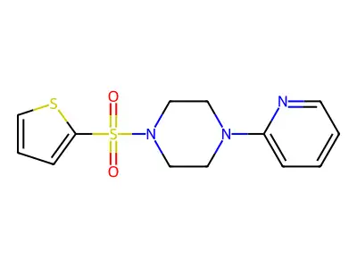 1-Pyridin-2-yl-4-thiophen-2-ylsulfonylpiperazine structure
