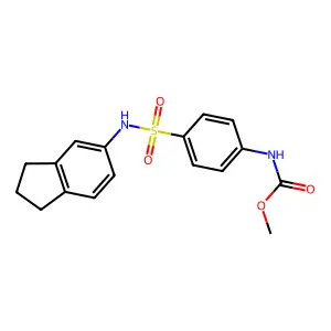 methyl N-{4-[(2,3-dihydro-1H-inden-5-yl)sulfamoyl]phenyl}carbamate structure