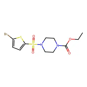 Ethyl 4-[(5-bromo-2-thienyl)sulfonyl]-1-piperazinecarboxylate structure