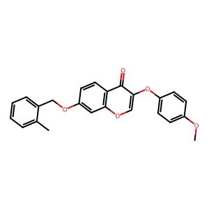 3-(4-Methoxyphenoxy)-7-[(2-methylphenyl)methoxy]chromen-4-one structure