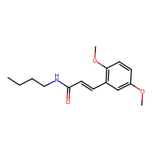 (E)-N-butyl-3-(2,5-dimethoxyphenyl)acrylamide structure