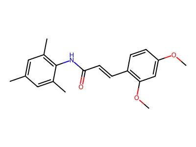 (2E)-3-(2,4-dimethoxyphenyl)-N-(2,4,6-trimethylphenyl)prop-2-enamide structure