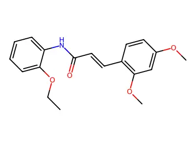 (2E)-3-(2,4-dimethoxyphenyl)-N-(2-ethoxyphenyl)prop-2-enamide structure