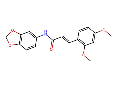 (E)-N-(benzo[d][1,3]dioxol-5-yl)-3-(2,4-dimethoxyphenyl)acrylamide structure