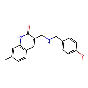 3-[(4-Methoxy-benzylamino)-methyl]-7-methyl-1H-quinolin-2-one structure