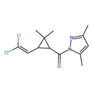[3-(2,2-dichloroethenyl)-2,2-dimethylcyclopropyl](3,5-dimethyl-1H-pyrazol-1-yl)methanone structure