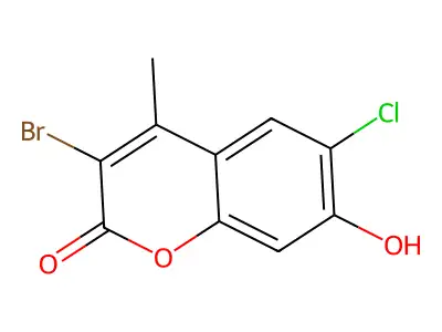 3-bromo-6-chloro-7-hydroxy-4-methyl-2H-chromen-2-one structure