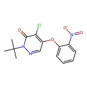 2-tert-butyl-4-chloro-5-{2-nitrophenoxy}pyridazin-3(2H)-one structure
