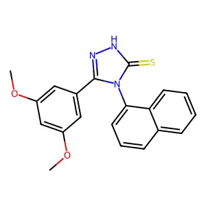 5-(3,5-dimethoxyphenyl)-4-(1-naphthyl)-4H-1,2,4-triazole-3-thiol structure