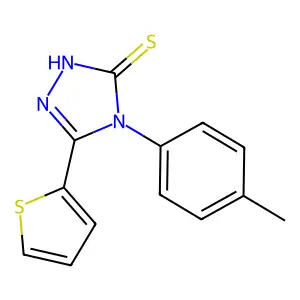 4-(4-methylphenyl)-5-(thiophen-2-yl)-4H-1,2,4-triazole-3-thiol structure