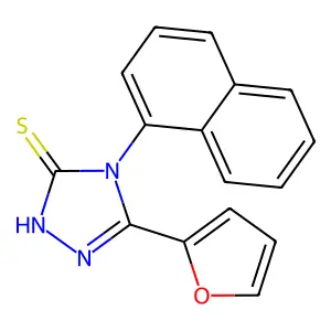 3-(furan-2-yl)-4-naphthalen-1-yl-1H-1,2,4-triazole-5-thione structure