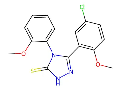 3-(5-chloro-2-methoxyphenyl)-4-(2-methoxyphenyl)-1H-1,2,4-triazole-5-thione structure