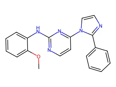 2-Pyrimidinamine, N-(2-methoxyphenyl)-4-(2-phenyl-1H-imidazol-1-yl)- structure
