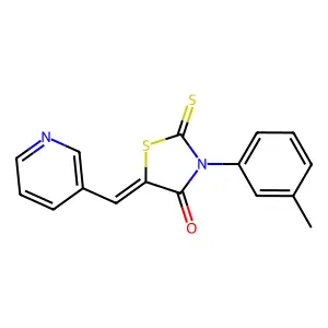 (Z)-5-(pyridin-3-ylmethylene)-2-thioxo-3-(m-tolyl)thiazolidin-4-one structure
