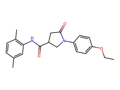 N-(2,5-dimethylphenyl)-1-(4-ethoxyphenyl)-5-oxopyrrolidine-3-carboxamide structure