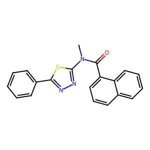 N-methyl-N-(5-phenyl-1,3,4-thiadiazol-2-yl)naphthalene-1-carboxamide structure