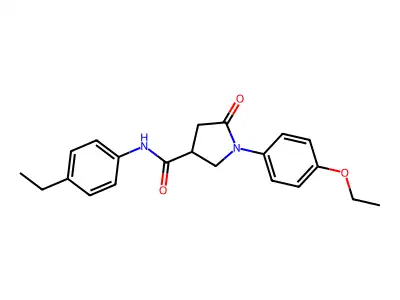 1-(4-ethoxyphenyl)-N-(4-ethylphenyl)-5-oxopyrrolidine-3-carboxamide structure