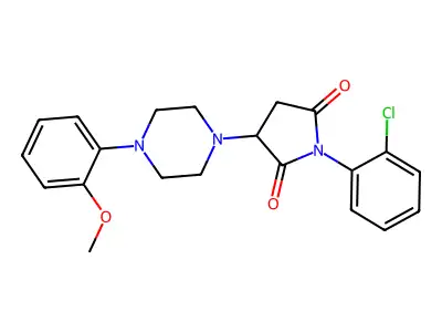 1-(2-Chlorophenyl)-3-[4-(2-methoxyphenyl)piperazin-1-yl]pyrrolidine-2,5-dione structure