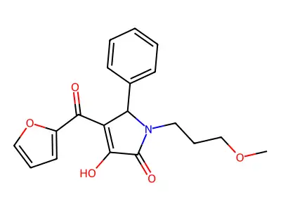 4-(2-Furylcarbonyl)-3-hydroxy-1-(3-methoxypropyl)-5-phenyl-3-pyrrolin-2-one structure