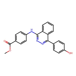 Methyl 4-((4-(4-hydroxyphenyl)phthalazin-1-yl)amino)benzoate structure