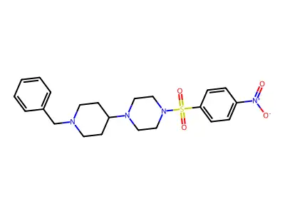 1-(1-Benzylpiperidin-4-yl)-4-(4-nitrophenyl)sulfonylpiperazine structure