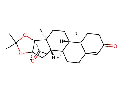 17-[(1-甲基亚乙基)双氧基]孕-4-烯-3,20-二酮 structure