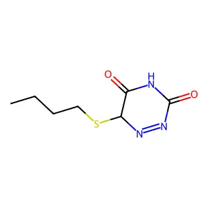as-Triazine-3,5(2H,4H)-dione, 6-(butylthio)- structure