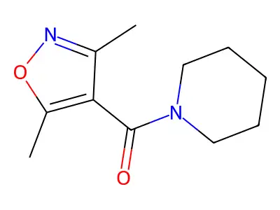(3,5-Dimethylisoxazol-4-yl)(piperidino)methanone structure