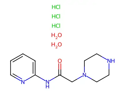2-(Piperazin-1-yl)-N-(pyridin-2-yl)acetamide trihydrochloride dihydrate structure