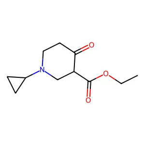 Ethyl 1-cyclopropyl-4-oxopiperidine-3-carboxylate structure