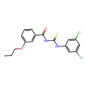 N-[(3,5-dichlorophenyl)carbamothioyl]-3-propoxybenzamide structure