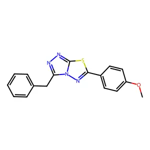 3-Benzyl-6-(4-methoxyphenyl)-[1,2,4]triazolo[3,4-b][1,3,4]thiadiazole structure