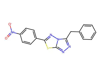 3-Benzyl-6-(4-nitrophenyl)-[1,2,4]triazolo[3,4-b][1,3,4]thiadiazole structure