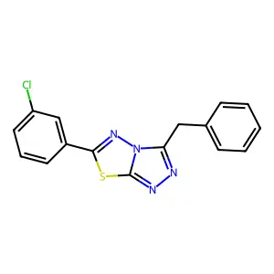 3-Benzyl-6-(3-chlorophenyl)[1,2,4]triazolo[3,4-b][1,3,4]thiadiazole structure